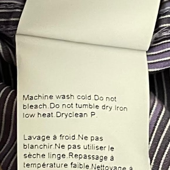 Hugo Boss Purple Grey Striped Long Sleeve Button Down Shirt - Picture 6 of 7